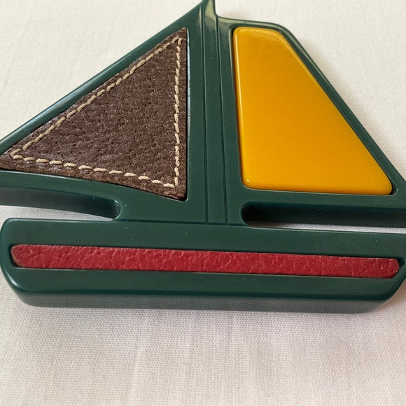 PRADA Sailboat Bag Pin Brooch - Picture 4 of 7